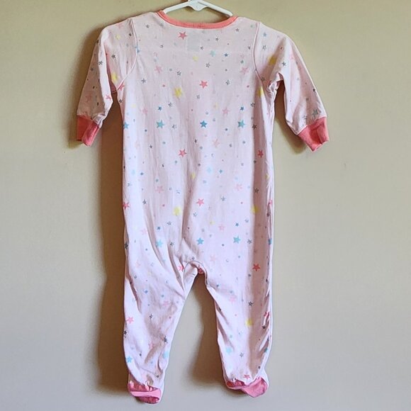 Gerber Baby Girl Pink With Stars Footed Sleep 'N Plays Size 3-6 Months - Picture 4 of 6